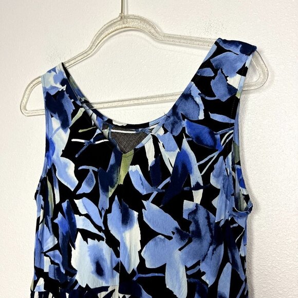 Jams World Hawaii Medium Starry Night Floral Sleeveless Rayon Midi Maxi Dress - Picture 4 of 11